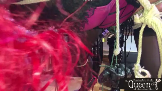 Poster: Queen Dominatrix Frida Tortures Her Tranny With Anal Play A